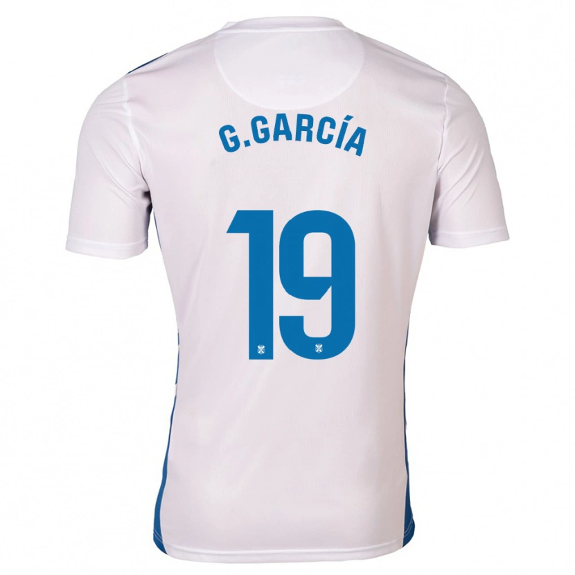 Danxen Homem Camisola Giovani García #19 Branco Azul Principal 2025/26 Camisa
