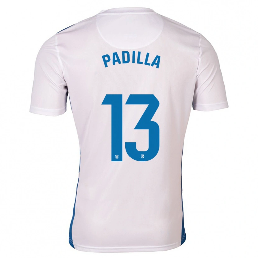 Danxen Homem Camisola Alejandro Padilla #13 Branco Azul Principal 2025/26 Camisa