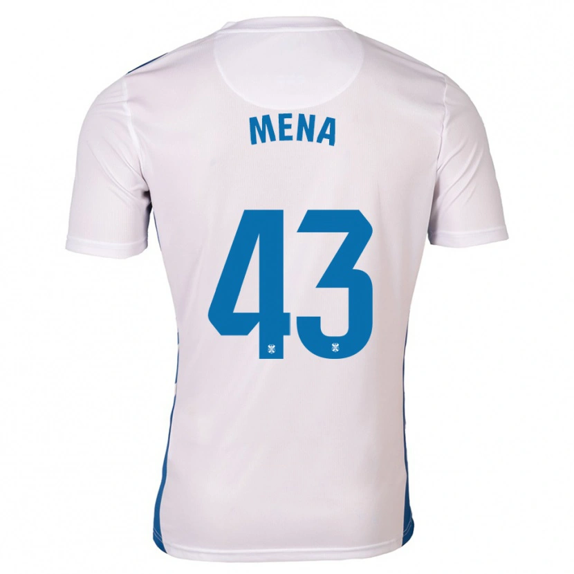 Danxen Homem Camisola Denilson Mena #43 Branco Azul Principal 2025/26 Camisa