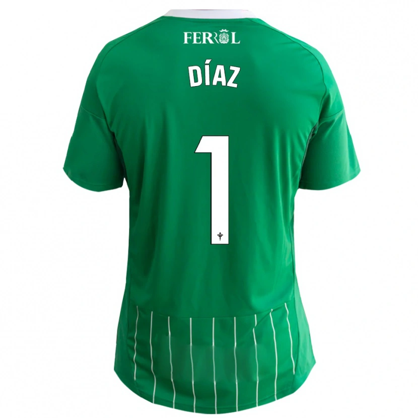 Danxen Homem Camisola Lucas Díaz #1 Verde Branco Principal 2025/26 Camisa
