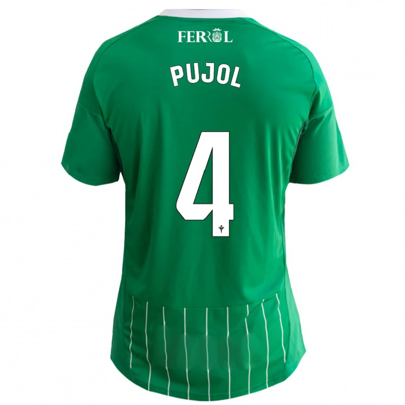 Danxen Homem Camisola Edgar Pujol #4 Verde Branco Principal 2025/26 Camisa