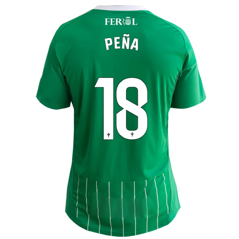 Danxen Homem Camisola Álvaro Peña #18 Verde Branco Principal 2025/26 Camisa