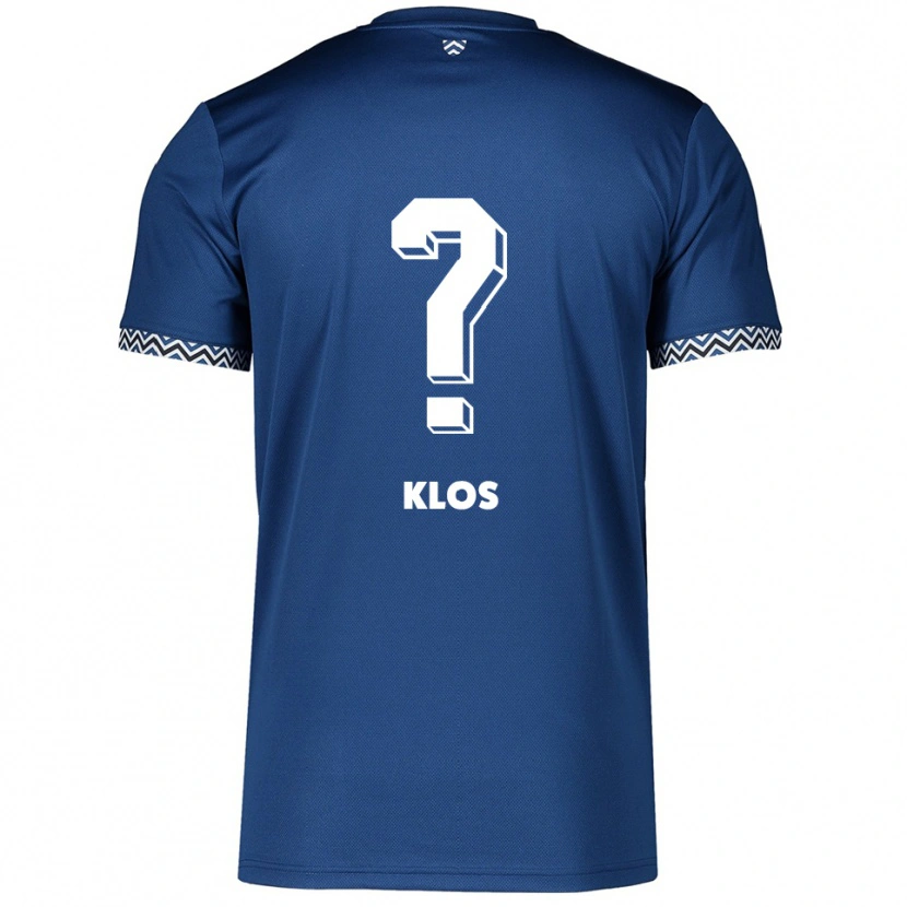 Danxen Homem Camisola Aaron Klos #0 Azul Marinho Branco Principal 2025/26 Camisa