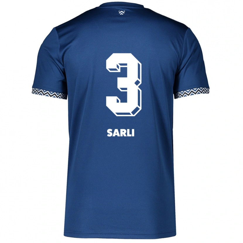 Danxen Homem Camisola Semih Sarli #3 Azul Marinho Branco Principal 2025/26 Camisa