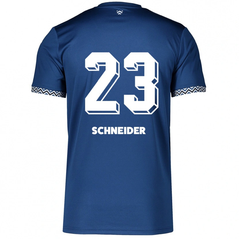 Danxen Homem Camisola Leon Schneider #23 Azul Marinho Branco Principal 2025/26 Camisa