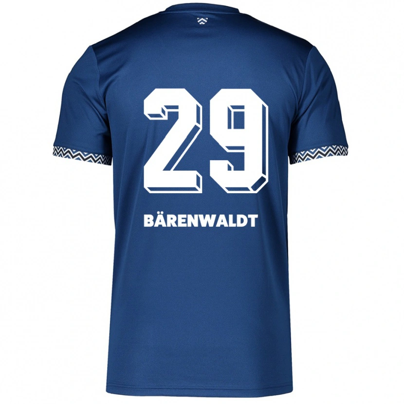 Danxen Homem Camisola Marie Bärenwaldt #29 Azul Marinho Branco Principal 2025/26 Camisa