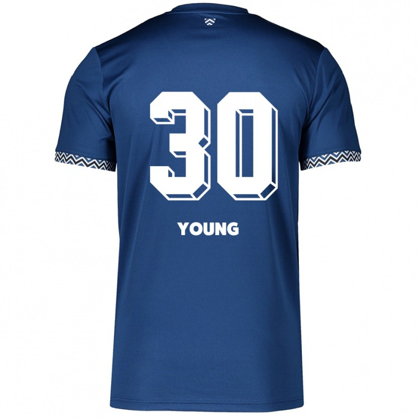 Danxen Homem Camisola Isaiah Young #30 Azul Marinho Branco Principal 2025/26 Camisa