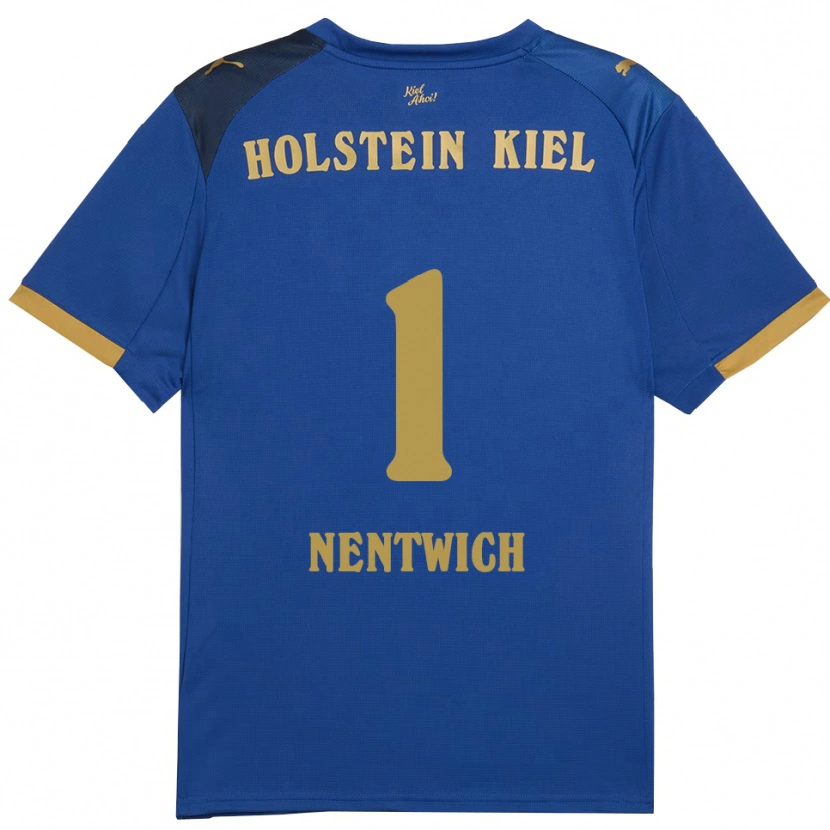 Danxen Homem Camisola Emma Nentwich #1 Azul Dourado Principal 2025/26 Camisa