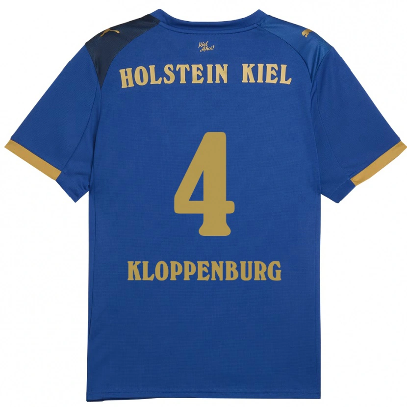 Danxen Homem Camisola Len Kloppenburg #4 Azul Dourado Principal 2025/26 Camisa