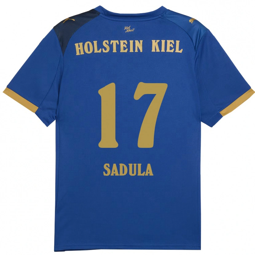 Danxen Homem Camisola Orhun Sadula #17 Azul Dourado Principal 2025/26 Camisa