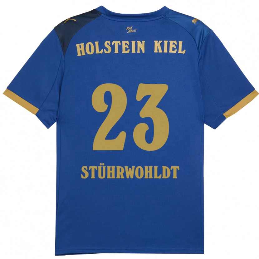 Danxen Homem Camisola Timon Stührwohldt #23 Azul Dourado Principal 2025/26 Camisa