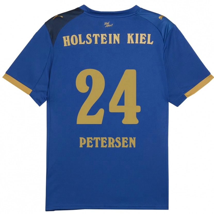 Danxen Homem Camisola Malte Petersen #24 Azul Dourado Principal 2025/26 Camisa