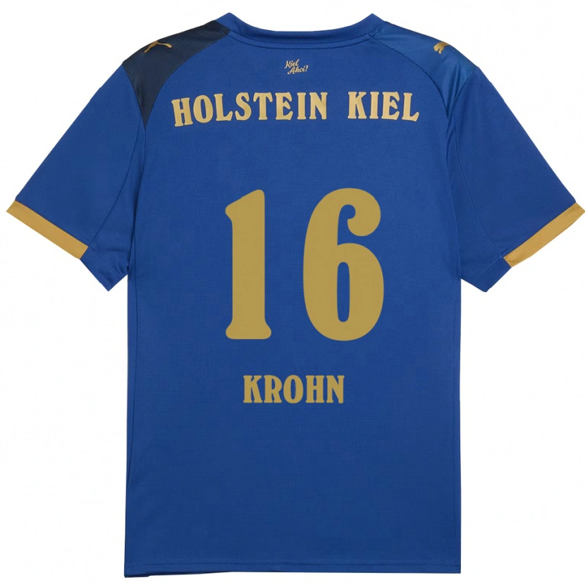 Danxen Homem Camisola Sandra Krohn #16 Azul Dourado Principal 2025/26 Camisa