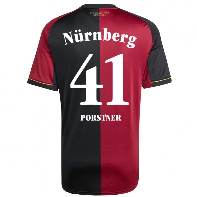 Danxen Homem Camisola Eric Porstner #41 Borgonha Preto Principal 2025/26 Camisa