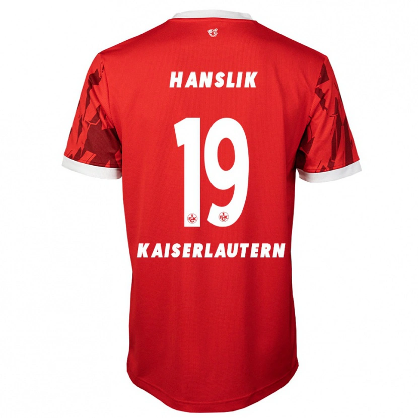 Danxen Homem Camisola Daniel Hanslik #19 Vermelho Branco Principal 2025/26 Camisa