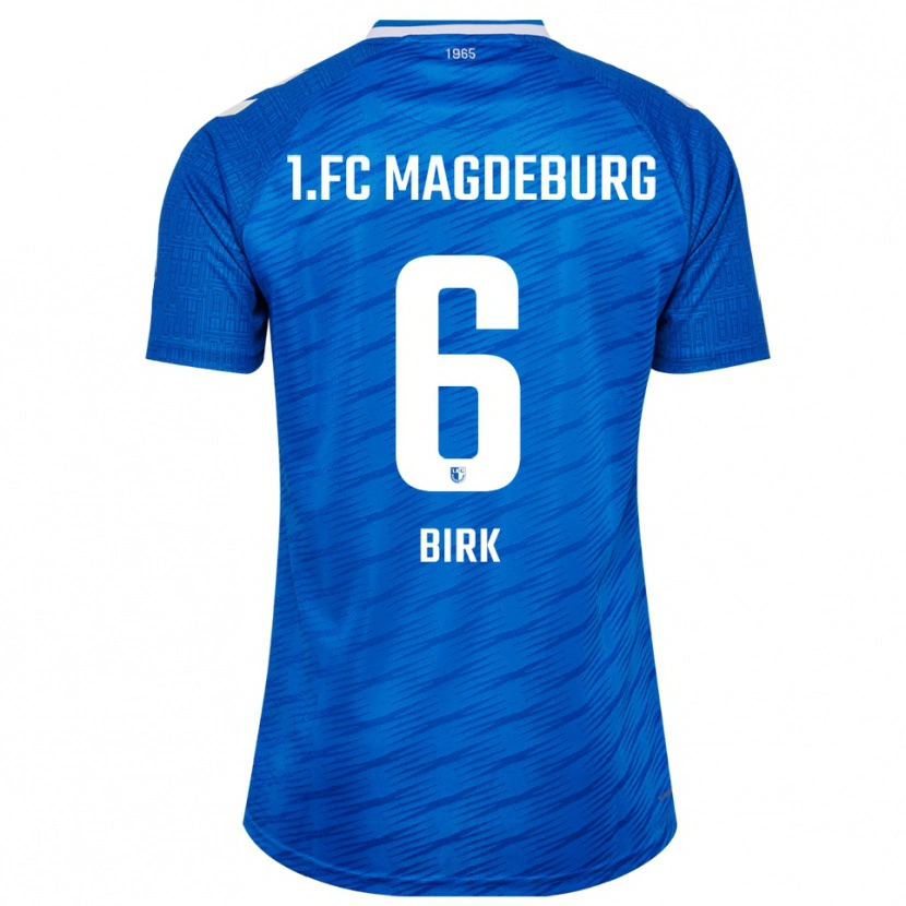 Danxen Homem Camisola Timo Birk #6 Azul Branco Principal 2025/26 Camisa