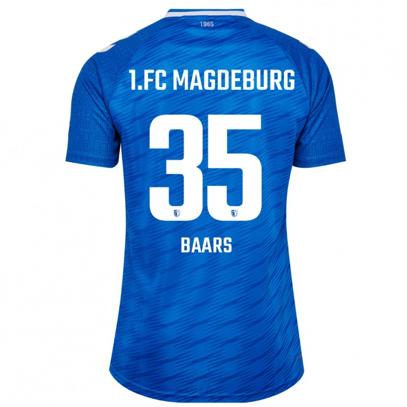 Danxen Homem Camisola Magnus Baars #35 Azul Branco Principal 2025/26 Camisa