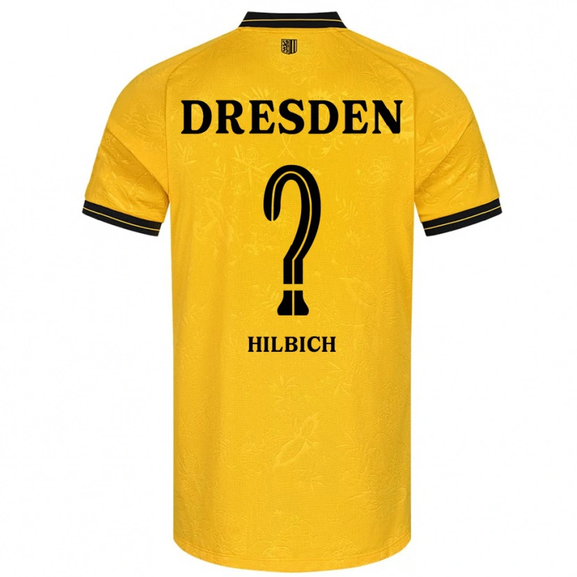 Danxen Homem Camisola Amelie Hilbich #0 Amarelo Preto Principal 2025/26 Camisa