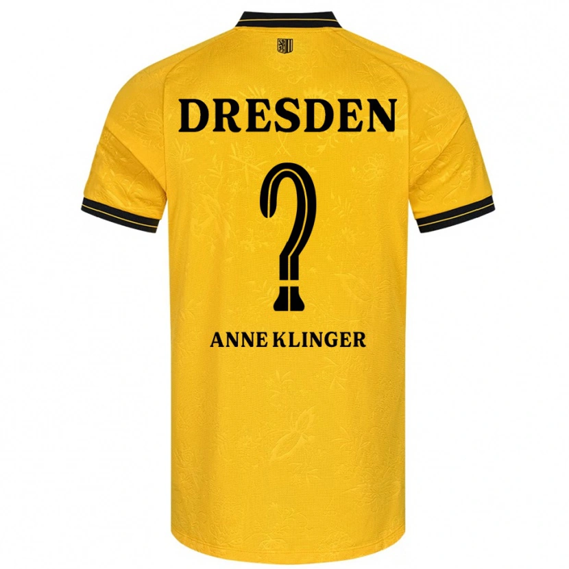 Danxen Homem Camisola Jo Anne Klinger #0 Amarelo Preto Principal 2025/26 Camisa
