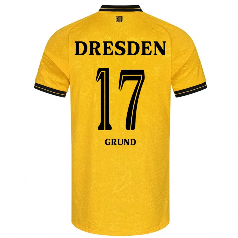 Danxen Homem Camisola Yanic Grund #17 Amarelo Preto Principal 2025/26 Camisa