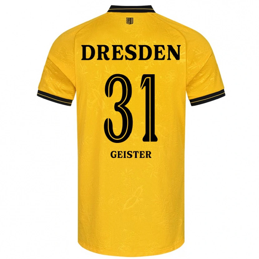 Danxen Homem Camisola Jannis Geister #31 Amarelo Preto Principal 2025/26 Camisa