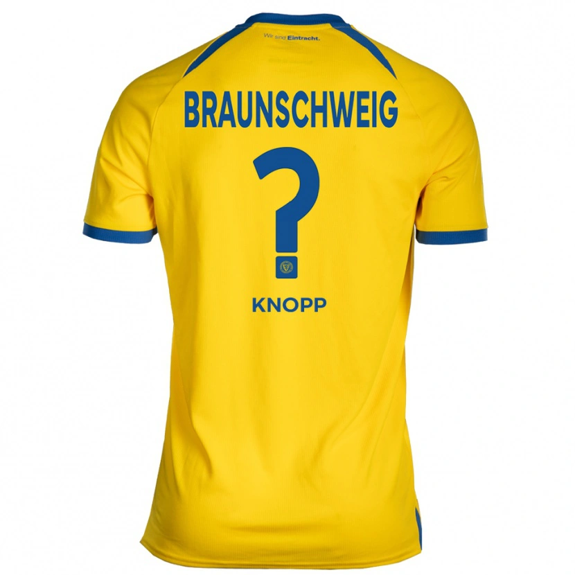 Danxen Homem Camisola Franziska Knopp #0 Amarelo Azul Principal 2025/26 Camisa