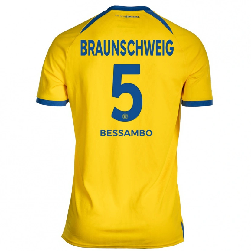 Danxen Homem Camisola Chris-Calvin Bessambo #5 Amarelo Azul Principal 2025/26 Camisa