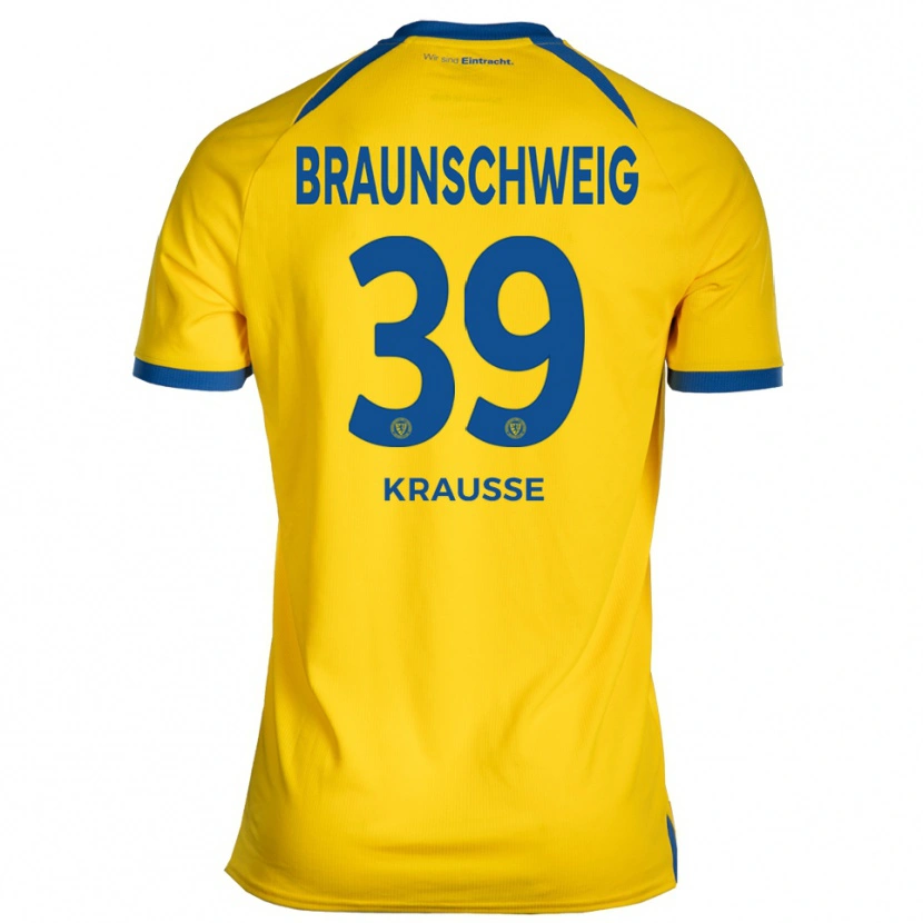 Danxen Homem Camisola Robin Krauße #39 Amarelo Azul Principal 2025/26 Camisa