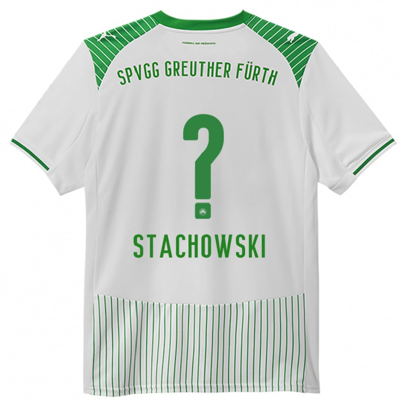 Danxen Homem Camisola Lara Stachowski #0 Branco Verde Principal 2025/26 Camisa