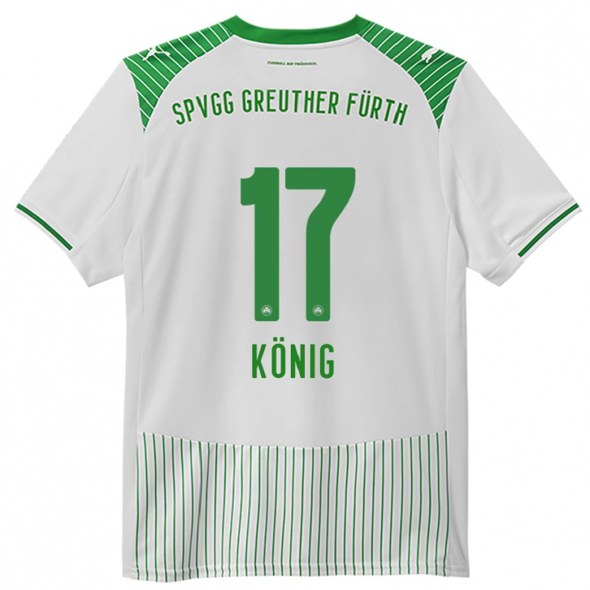 Danxen Homem Camisola Noah König #17 Branco Verde Principal 2025/26 Camisa