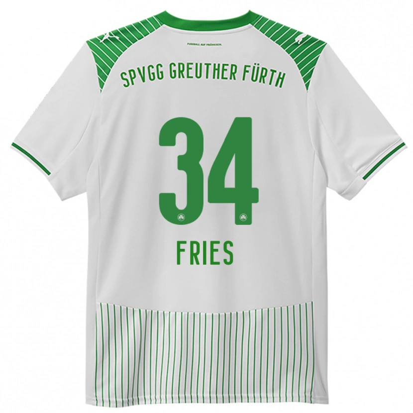 Danxen Homem Camisola Marlon Fries #34 Branco Verde Principal 2025/26 Camisa