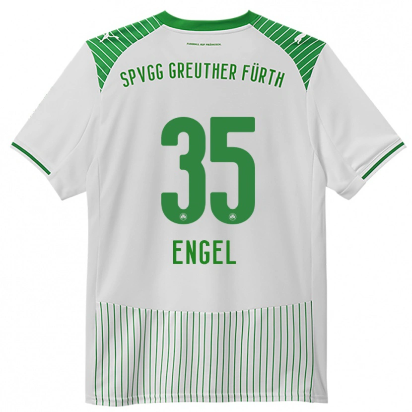 Danxen Homem Camisola Jakob Engel #35 Branco Verde Principal 2025/26 Camisa