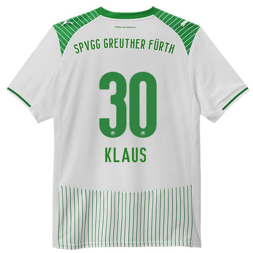 Danxen Homem Camisola Felix Klaus #30 Branco Verde Principal 2025/26 Camisa