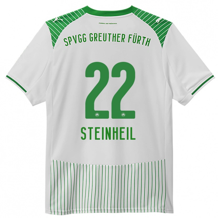 Danxen Homem Camisola Melvin Steinheil #22 Branco Verde Principal 2025/26 Camisa