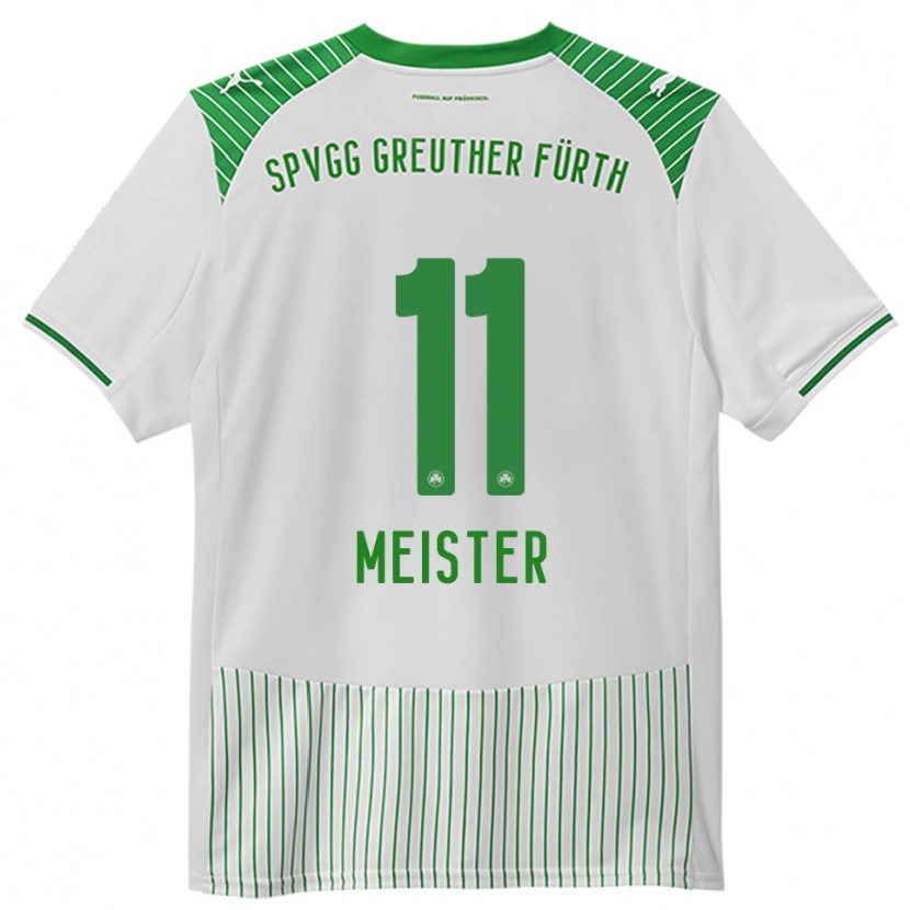 Danxen Homem Camisola Christoph Meister #11 Branco Verde Principal 2025/26 Camisa