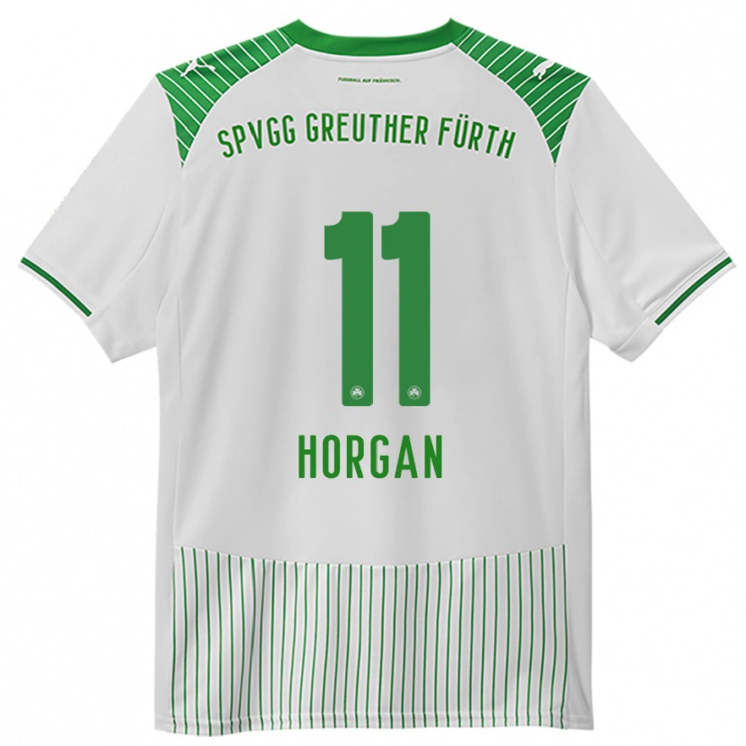 Danxen Homem Camisola Finn Horgan #11 Branco Verde Principal 2025/26 Camisa