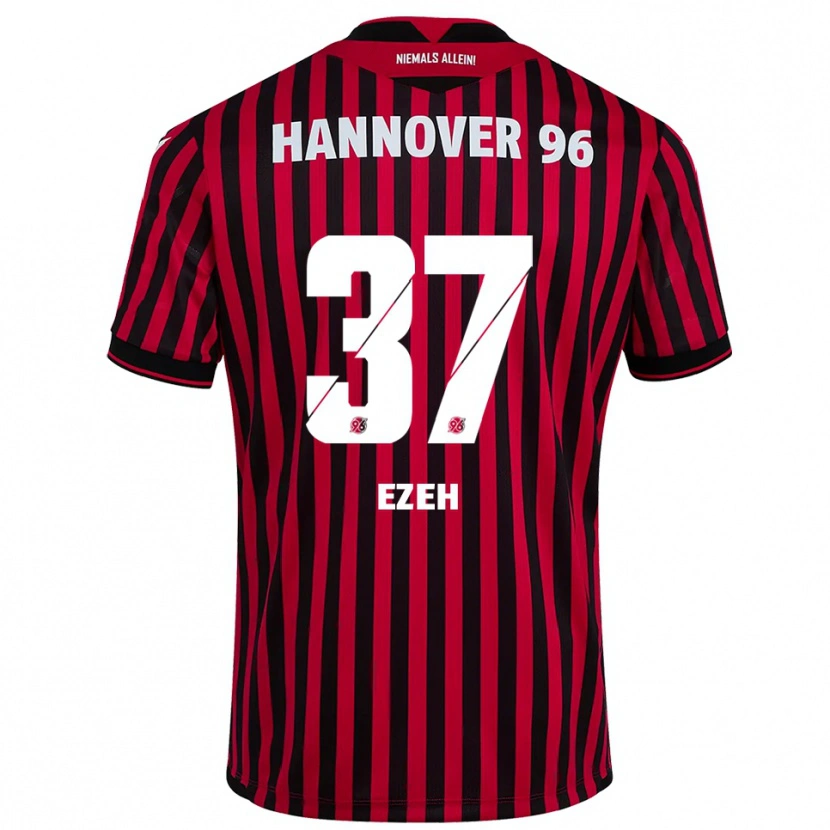 Danxen Homem Camisola Brooklyn Ezeh #37 Vermelho Preto Principal 2025/26 Camisa