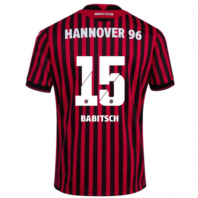 Danxen Homem Camisola Alexander Babitsch #15 Vermelho Preto Principal 2025/26 Camisa