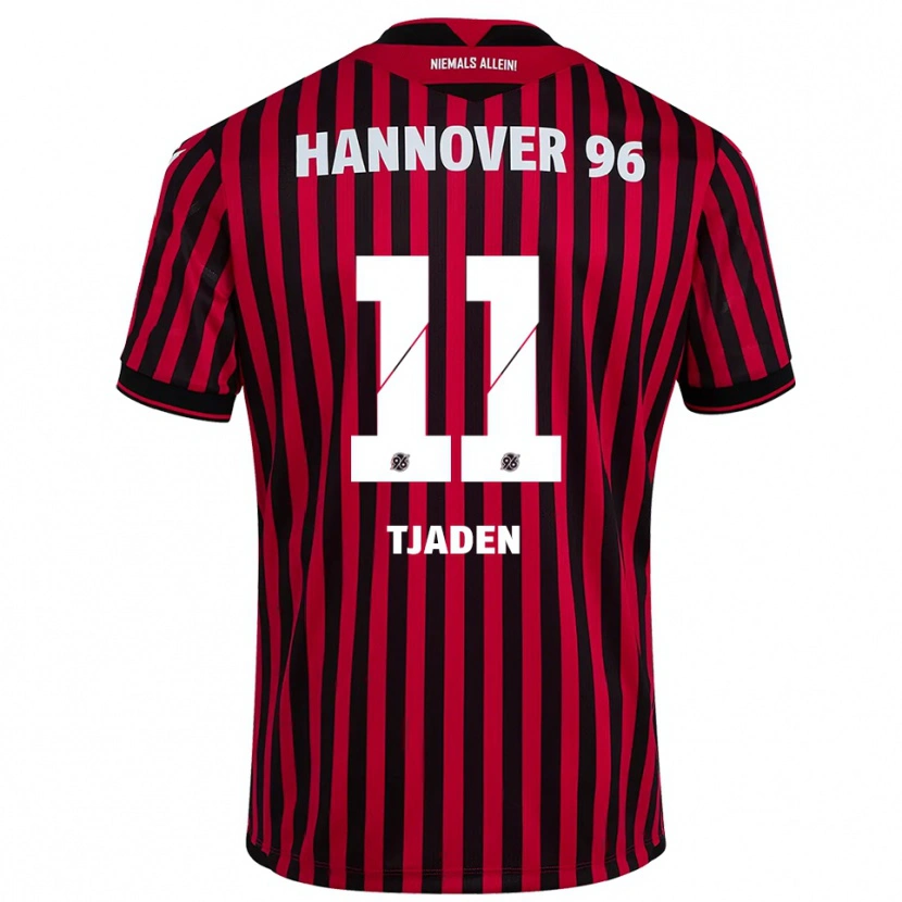 Danxen Homem Camisola Matti Tjaden #11 Vermelho Preto Principal 2025/26 Camisa