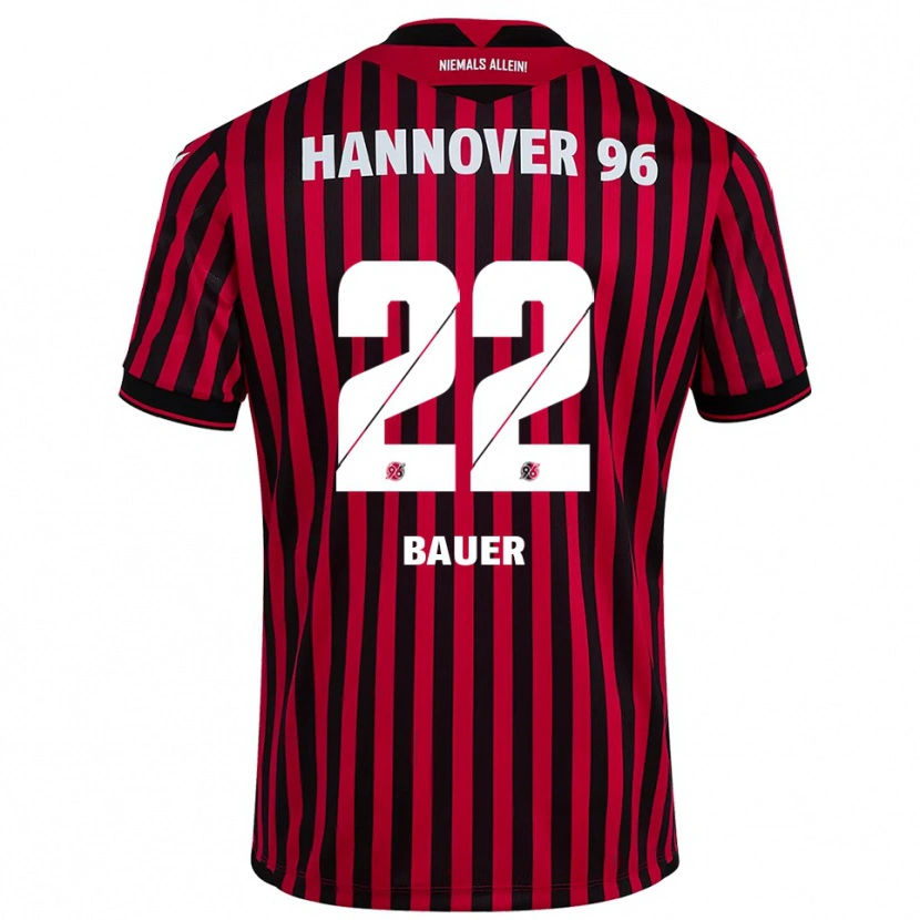Danxen Homem Camisola Elias Bauer #22 Vermelho Preto Principal 2025/26 Camisa
