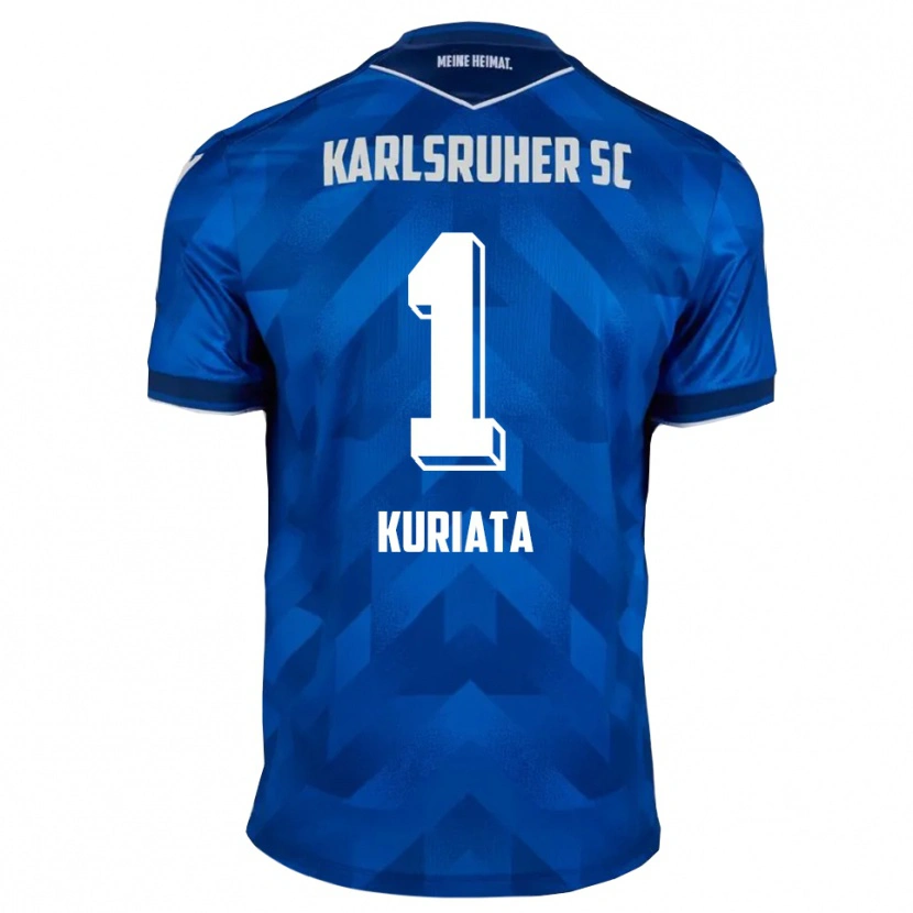 Danxen Homem Camisola Malik Kuriata #1 Azul Branco Principal 2025/26 Camisa