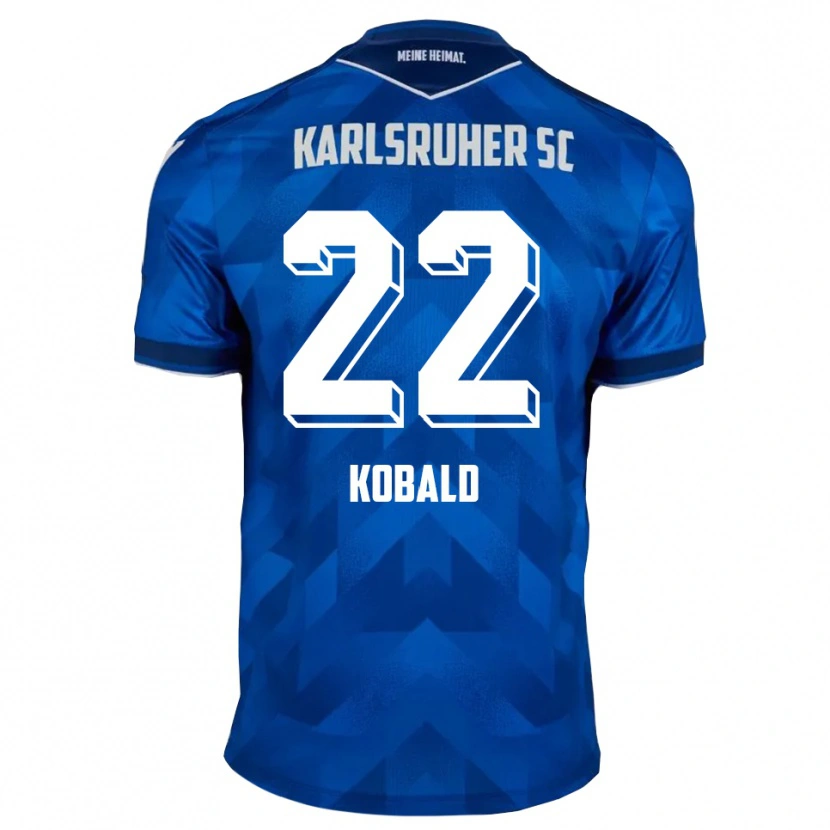 Danxen Homem Camisola Christoph Kobald #22 Azul Branco Principal 2025/26 Camisa