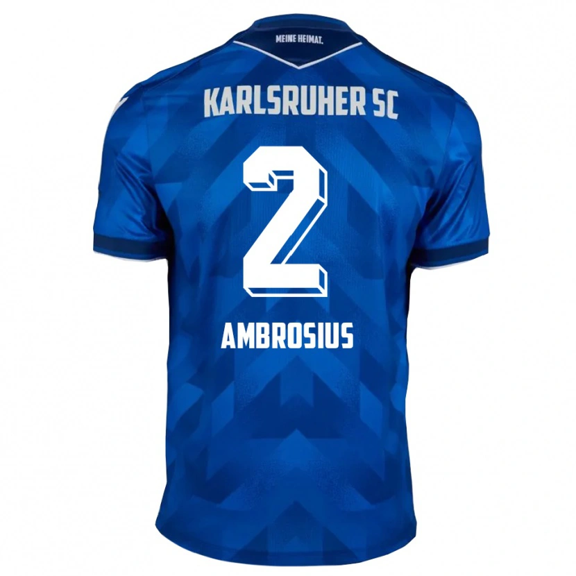 Danxen Homem Camisola Emilio Ambrosius #2 Azul Branco Principal 2025/26 Camisa