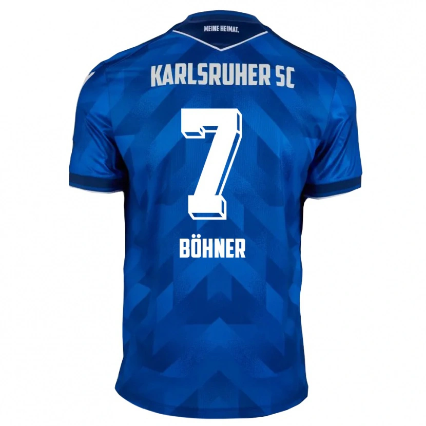 Danxen Homem Camisola Alexander Böhner #7 Azul Branco Principal 2025/26 Camisa