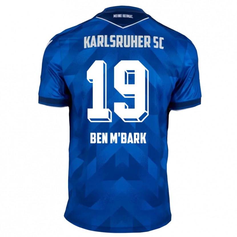 Danxen Homem Camisola Mohamed Ben M'bark #19 Azul Branco Principal 2025/26 Camisa