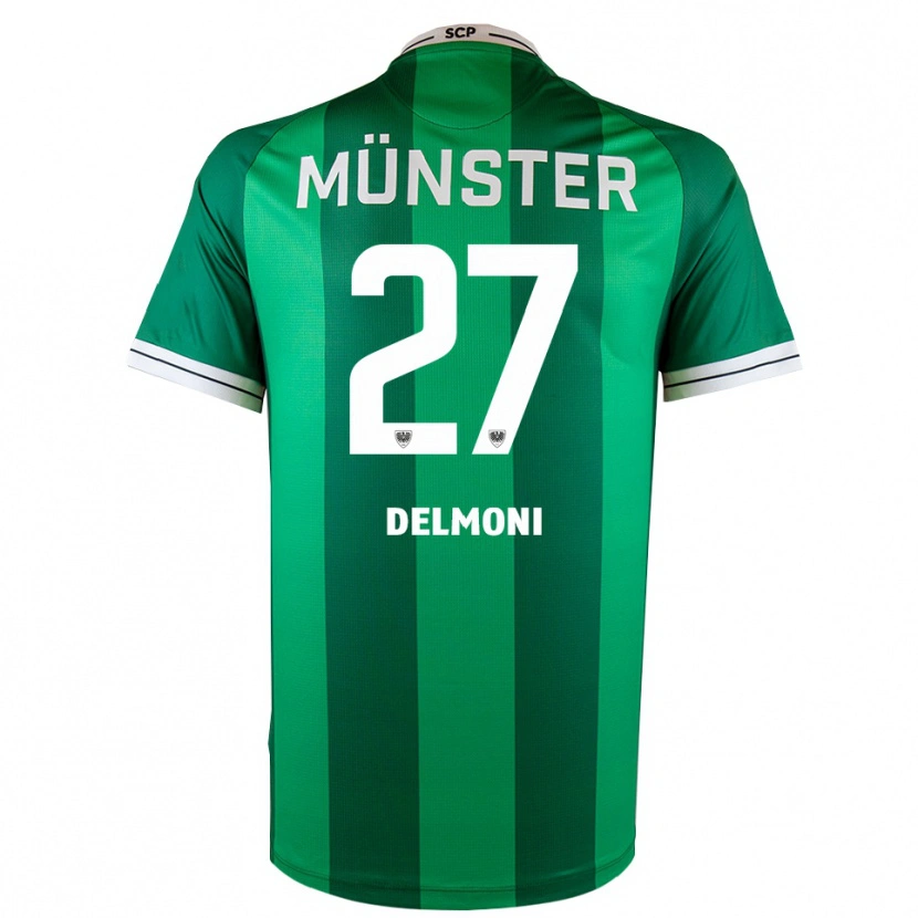 Danxen Homem Camisola Adrian Delmoni #27 Verde Branco Principal 2025/26 Camisa