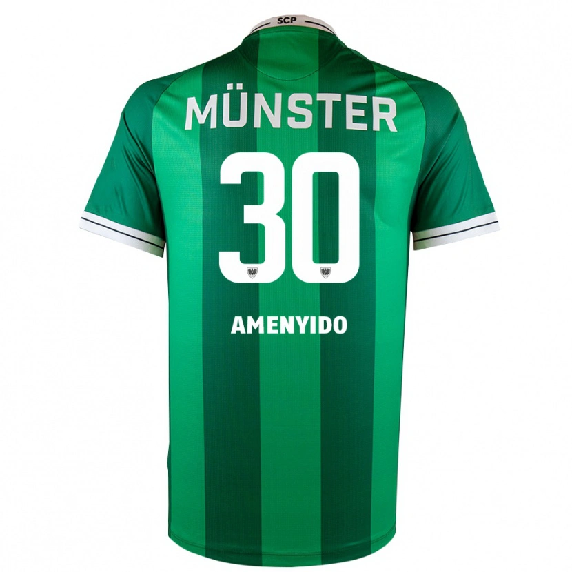 Danxen Homem Camisola Etienne Amenyido #30 Verde Branco Principal 2025/26 Camisa