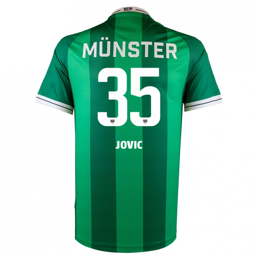 Danxen Homem Camisola Jovan Jovic #35 Verde Branco Principal 2025/26 Camisa