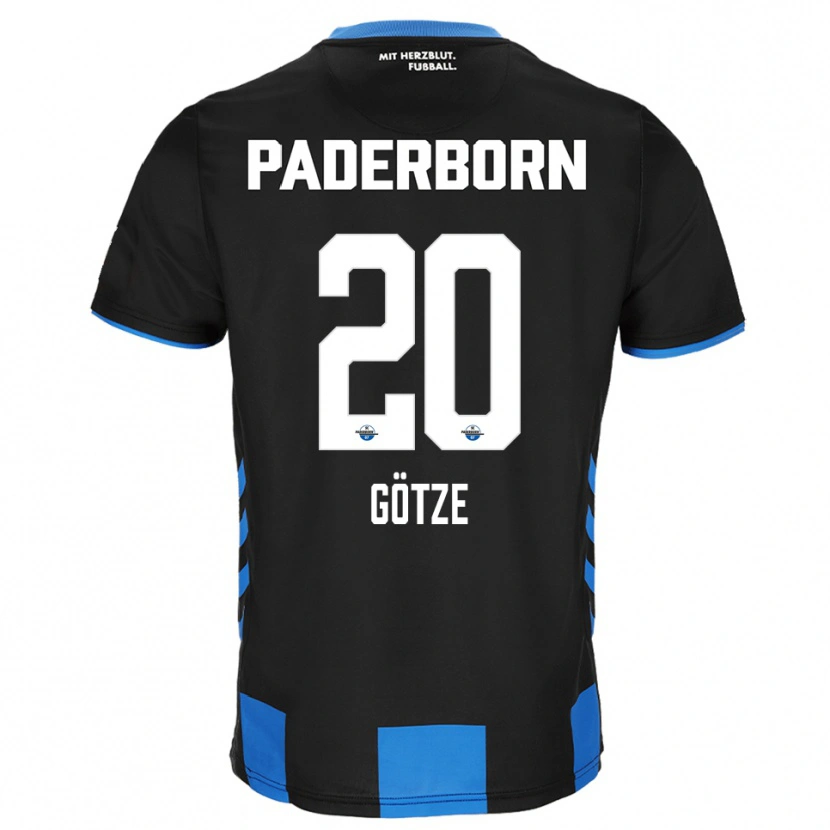 Danxen Homem Camisola Felix Götze #20 Preto Azul Principal 2025/26 Camisa