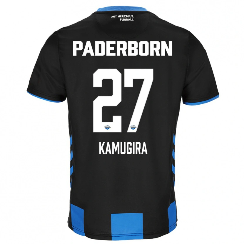 Danxen Homem Camisola Rayan Kamugira #27 Preto Azul Principal 2025/26 Camisa